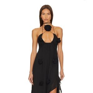 For Love & Lemons Desiree Maxi Dress in Black